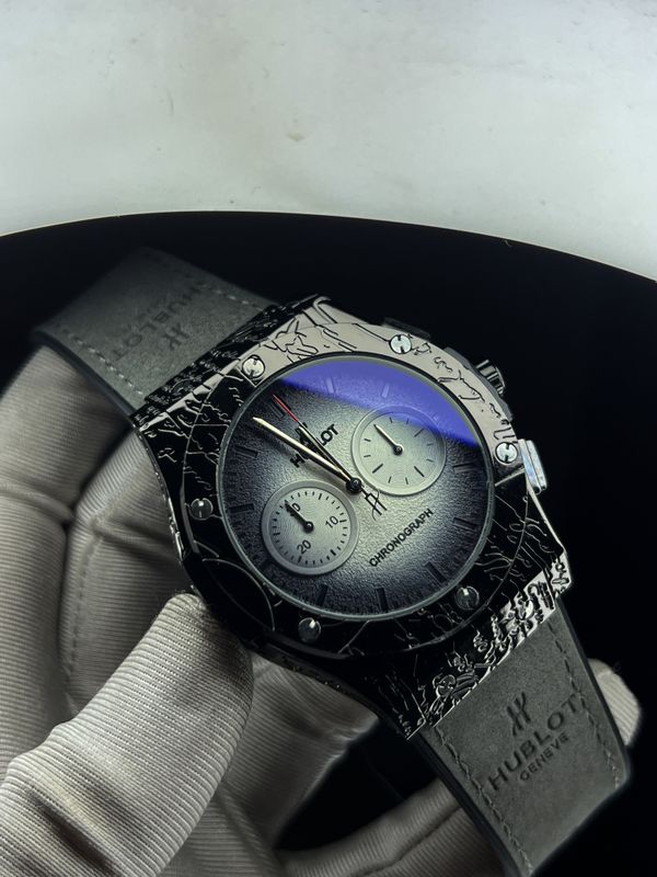 Hublot Engrave Grade Belt Black Case Of White Dial AA Grade