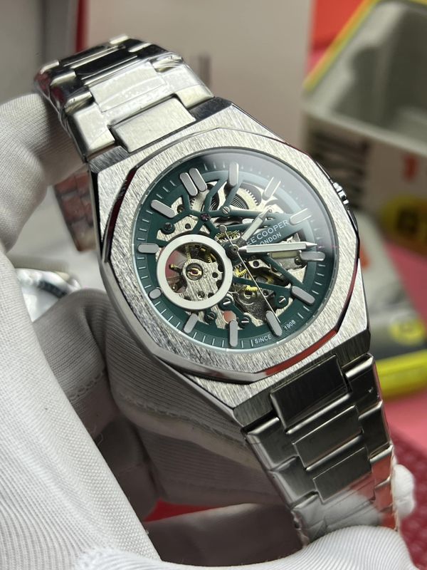 Lee Cooper Auto Chain Silver Tiffany Dial