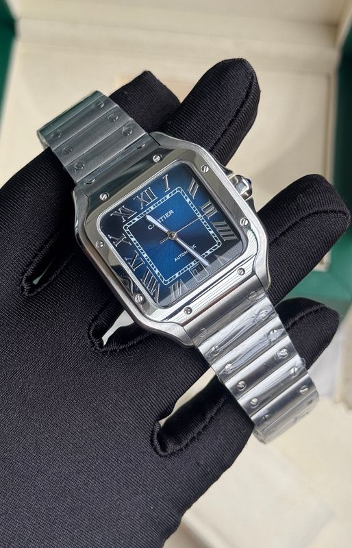 Cartier Santos blue dial