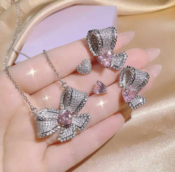 Pink Bow Love Jewellery Set