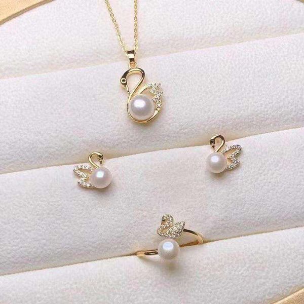 New Swan Pendant Necklace set