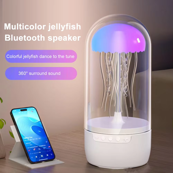 Jellyfish Lamp Bluetooth Speaker in Bangladesh – 1800mAh Rechargeable Night Light with Color Changing LED & Deep Bass Sound