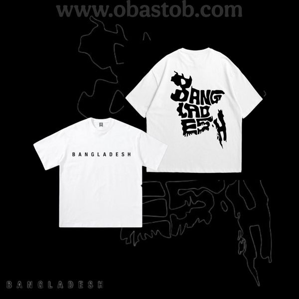 Bangladesh Map Drop Shoulder T shirt.