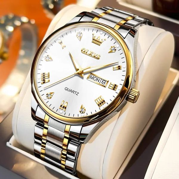 OLEVS 5563 Stainless Steel Strap Business Men Wristwatch