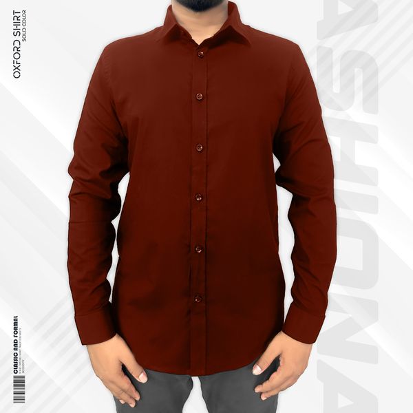 Signature Solid Maroon Oxford Shirt