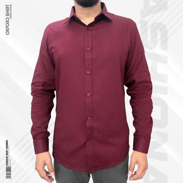Signature Solid Wine Oxford Shirt