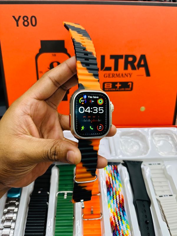 Y80 Ultra Smartwatch With 8 Straps