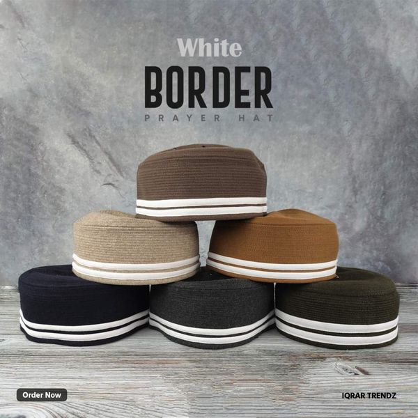 White Border Prayer Hat