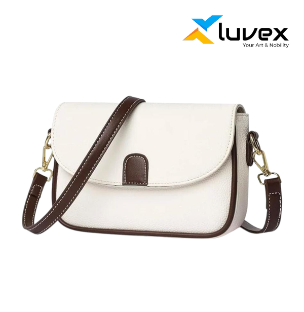PU Leather Slim Handbags Women Crossbody Bags (white color)