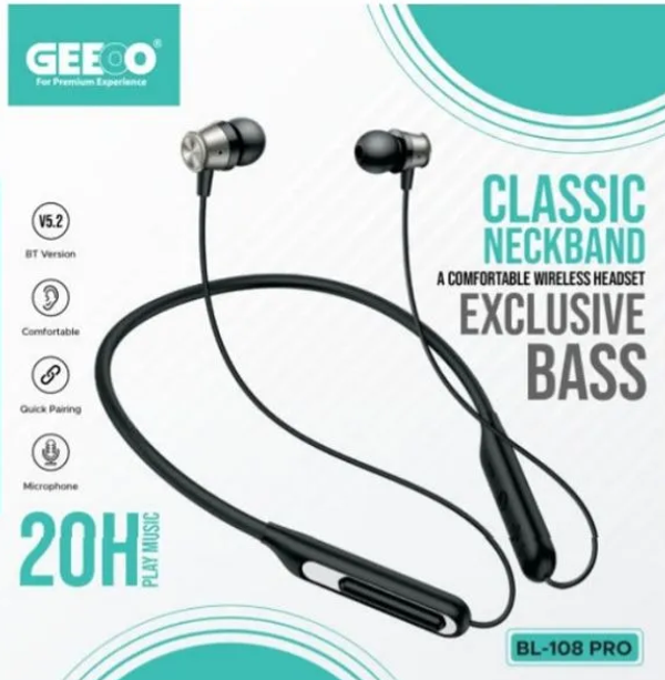 Geeoo BL-108 Pro In-Ear Earphone Neckband