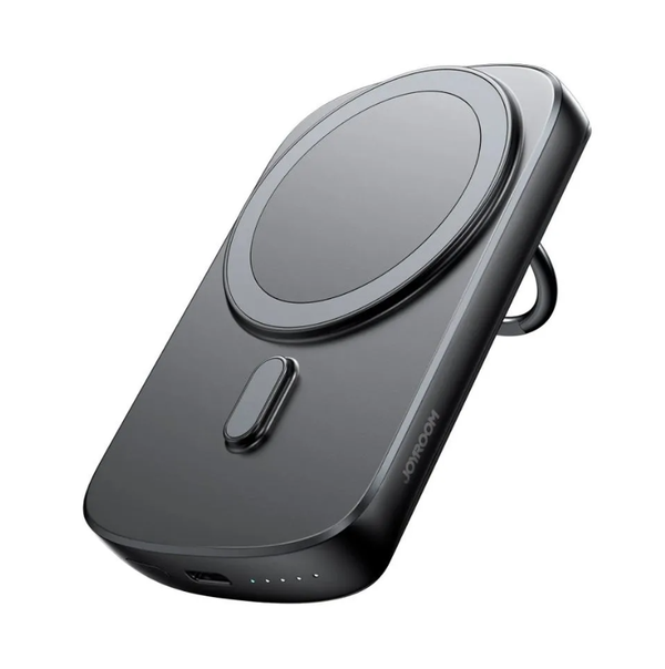 Joyroom JR-W030 20W 6000mAh Magnetic Wireless Power Bank with Ring Holder- Black Color