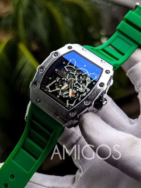 Richard Mille, Silver case Green belt