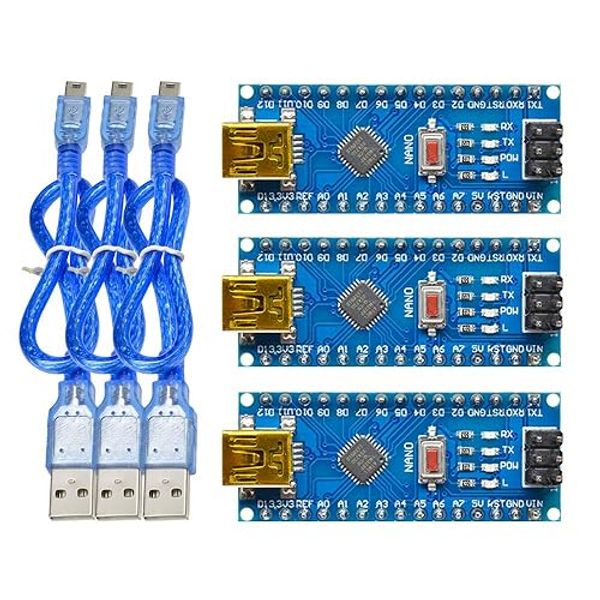 For Nano V3.0 Micro Controller Module ATmega328P Module Nano Board CH340 USB Cable Compatible with Arduino Nano V3.0