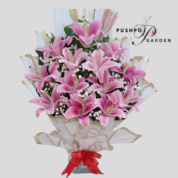 pink Lily Flower Bouquet
