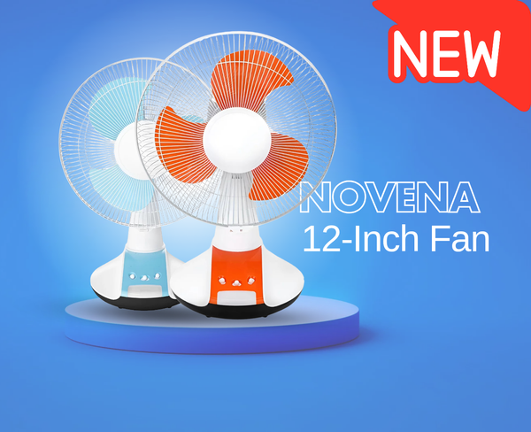 Novena Defender 12-Inch Rechargeable Table Fan (NCF-112)