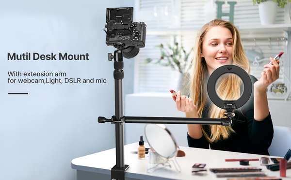 New! Overhead Desk Mount Stand for DSLR, DSLR & Ring Lights (Ulanzi VIJIM-LS02)