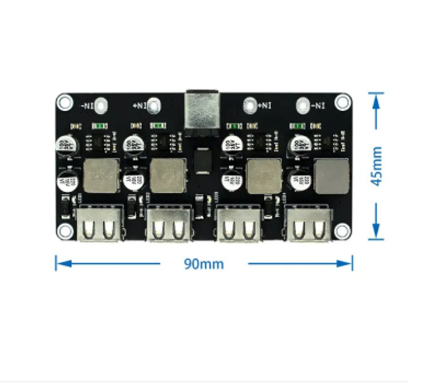 QC 3.0 2.0 DC-DC Buck Converter USB Fast Charging Module 4 USB