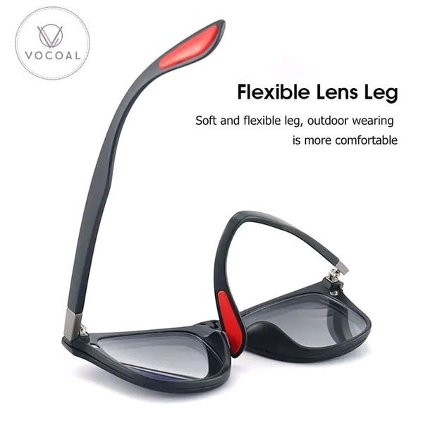 Vocoal 5 in 1 Sunglasses Set Magnetic Snap-On Glasses Unisex Lenses Retro Frame - Image 2