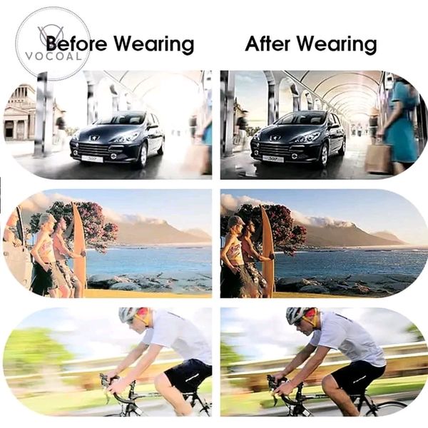 Vocoal 5 in 1 Sunglasses Set Magnetic Snap-On Glasses Unisex Lenses Retro Frame - Image 6