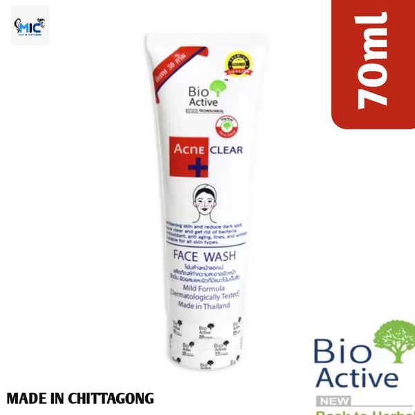 Bio Active Acne Clear Face Wash 70g