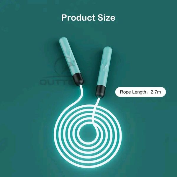 Outtobe Jump Ropes Luminous Skipping Rope LED Light Up Rope Adjustable Rope - Image 3