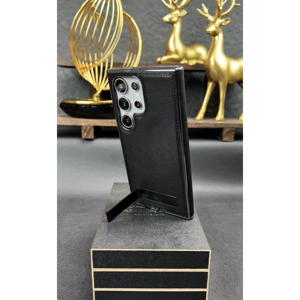 Suitable all-inclusive Bracket Electroplated Business Leather Case For Samsung Galaxy