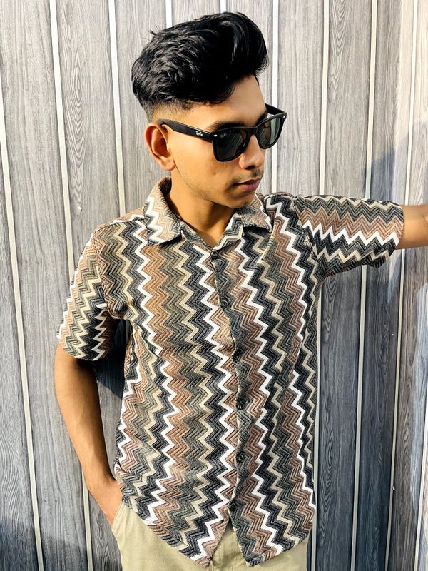 China sugarcane knitted cuban shirt