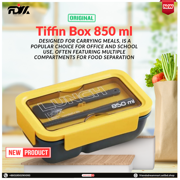 Tiffin Box Designed For Carrying Meals 850 ml