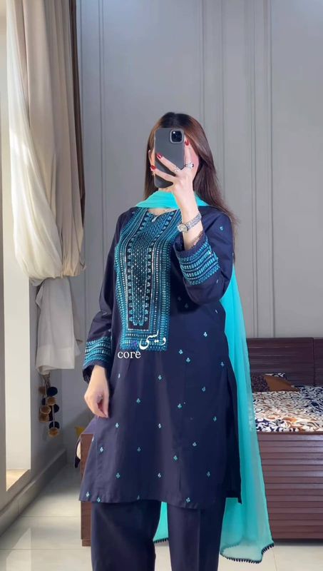 blue Sequence three-piece