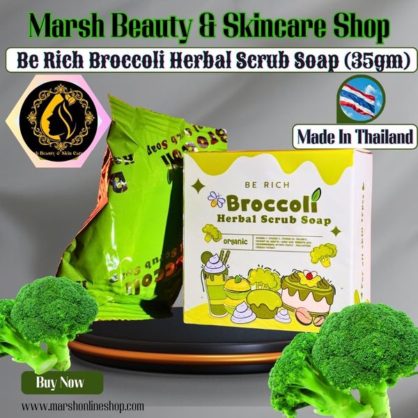 ๐๐ฐBE RICH Broccoli Herbal Scrub Soap(35gm)