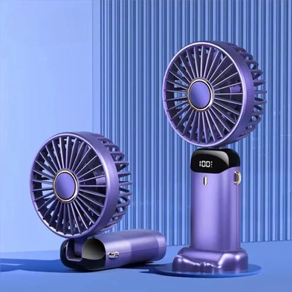 Cross-border N15 handheld fan usb mini portable folding charging small fan halterneck silent desktop small electric fan