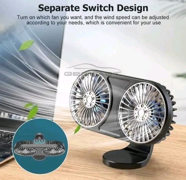 đĨ Geepact RGB Colorful USB Powered Double-Head Fan... - Image 2