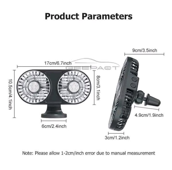 đĨ Geepact RGB Colorful USB Powered Double-Head Fan... - Image 6