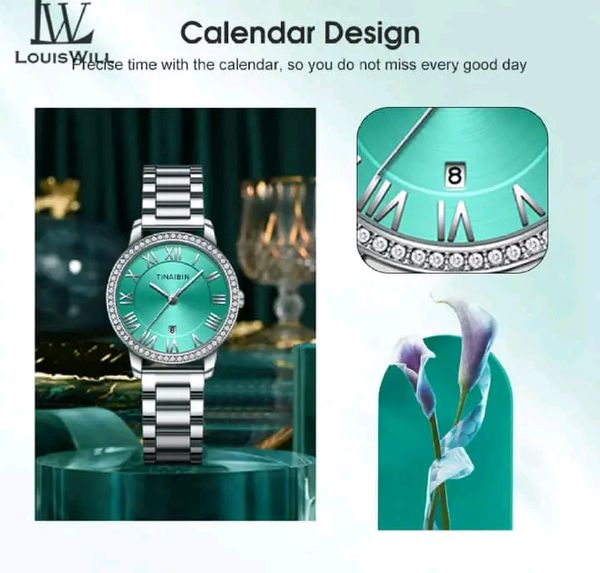 đ LouisWill Ladies Retro Diamond Steel Strap Watches... - Image 2