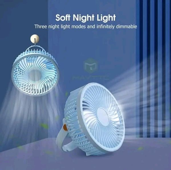 đĨđĨ MAYTTO USB rechargeable remote controlled Desktop Hanging Camping Fan... - Image 2