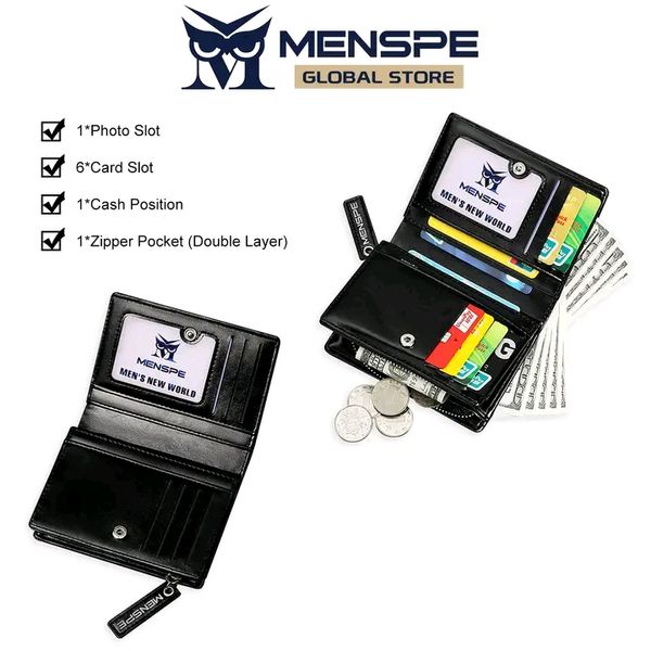 💥MENSPE PU Leather Wallet with Zipper - Image 6
