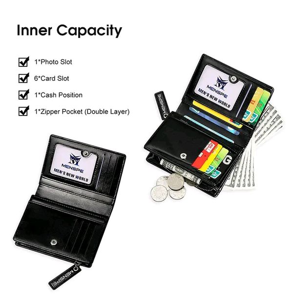 💥MENSPE PU Leather Wallet with Zipper - Image 12