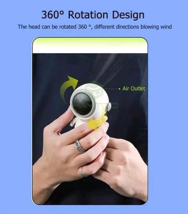 đĨ MAYTTO Mini Handheld rechargeable Bladeless Silent &Portable Astronaut Fan.... - Image 6