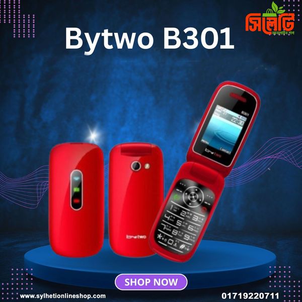Bytwo 301 Folding Phone Dual Sim (Red Color)