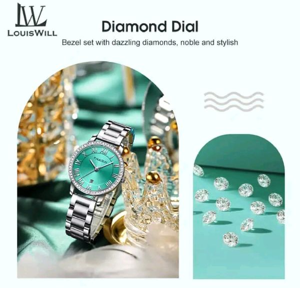 đ LouisWill Ladies Retro Diamond Steel Strap Watches... - Image 3