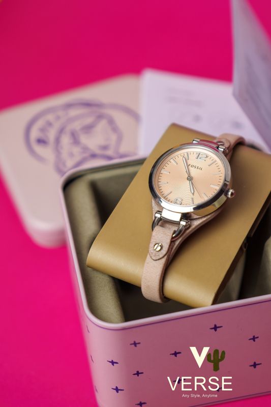 Fossil Georgia Bone Leather Watch ES2830