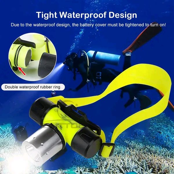 💥Outtobe Scuba Diving Waterproof Head Light with free Battery Charger - Image 5