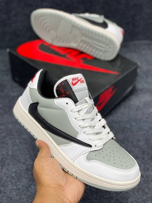 NIKE Air Jordan 1 Low Barb white gray