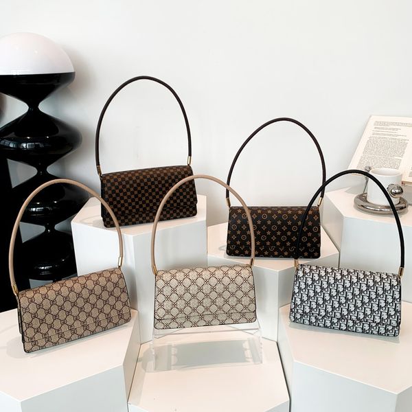 Popular brand print shoulder bag