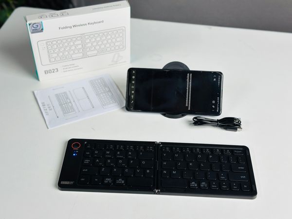 GearUP B023 Rechargeable Ultra Slim Folding Pocket Bluetooth Keyboard