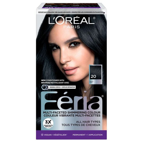 L'Oreal Feria Hair Colour 20 Natural Black