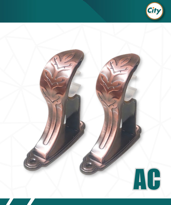 ১ জোড়া অ্যান্টিক পলিশ করা সিংগেল পর্দার পাইপ হোল্ডার সাইড ক্লাম্প ১ ইঞ্চি পাইপের জন্য