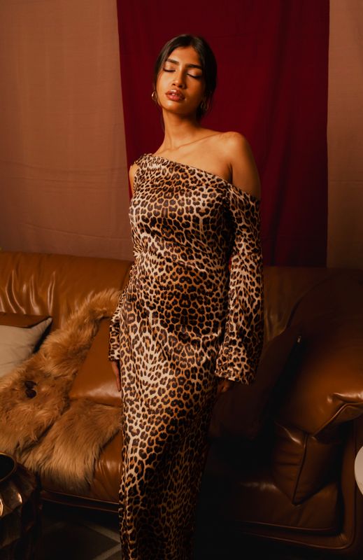 Talk Leopard Slit Dress - Image 2