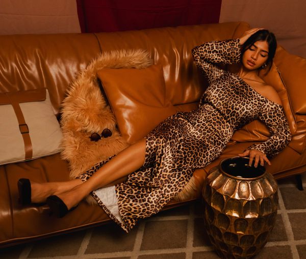 Talk Leopard Slit Dress - Image 4