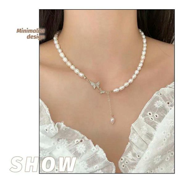 Beautiful Pearl Butterfly Necklace